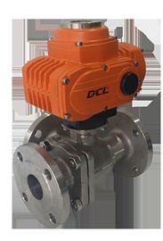 Multi Port DN80 3 Way Quarter Turn Explosion Proof Electric Ball Valve