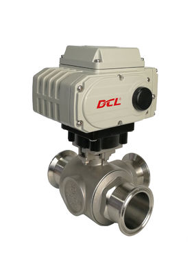 2 3 Way Clamp Type Quick Install Electric Actuated Ball Valve Stainless Steel