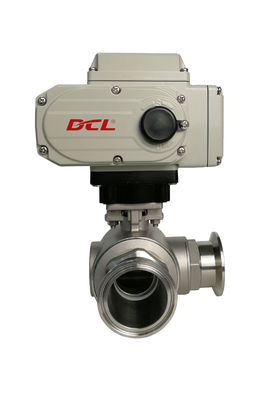 2 3 Way Clamp Type Quick Install Electric Actuated Ball Valve Stainless Steel