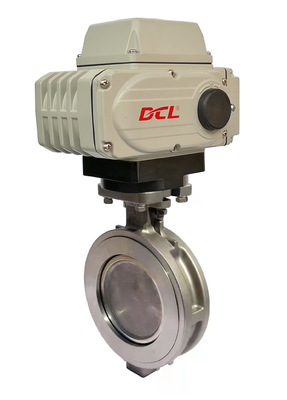 Soft Seal Double Offset Electric Butterfly Valve High Performance