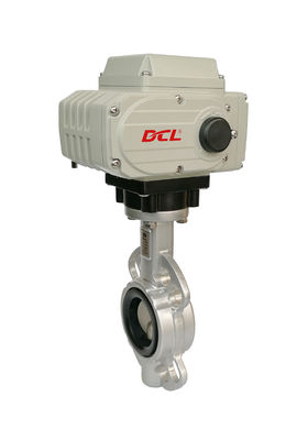 Wafer Type DN40 Electric Butterfly Valve EPDM Seat